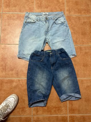 Pantalones cortos vaqueros hombre