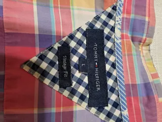 Camisa Tommy Hilfiger cuadros rosa y morado