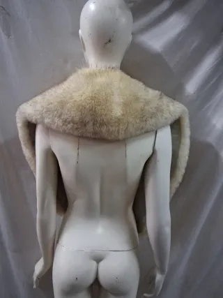 Stola scialle vera pelliccia cm 114