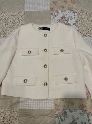 Chaqueta Zara Blanca Mujer