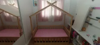 Cama infantil madera 70x140 + somier + colchón