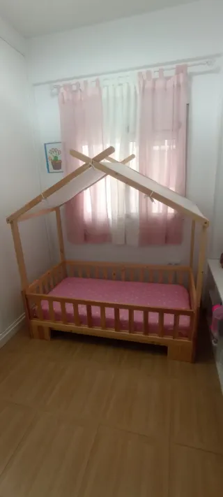 Cama infantil madera 70x140 + somier + colchón