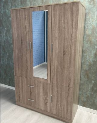 CHOLLO!! Armario 3 puertas blanco con espejo