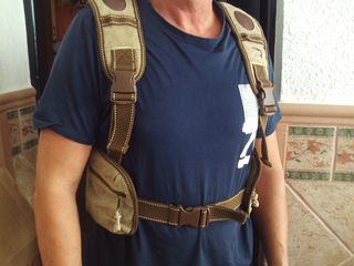 Chaleco/Mochila Tapiocca Beige 59cm