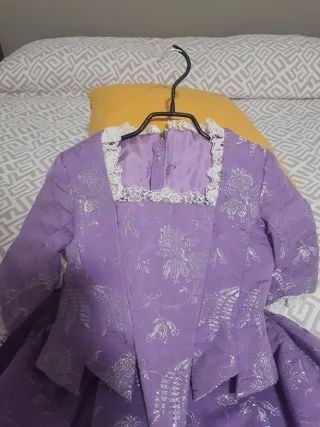Traje Fallera Niña Morado/Plata 9-10 años