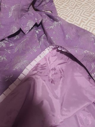 Traje Fallera Niña Morado/Plata 9-10 años