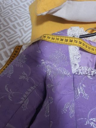 Traje Fallera Niña Morado/Plata 9-10 años