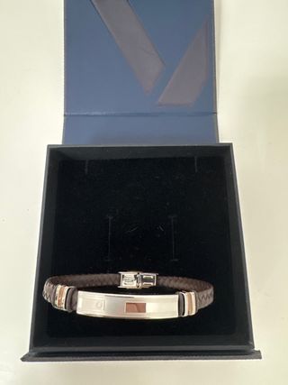 Pulsera Viceroy Hombre Cuero y Plata