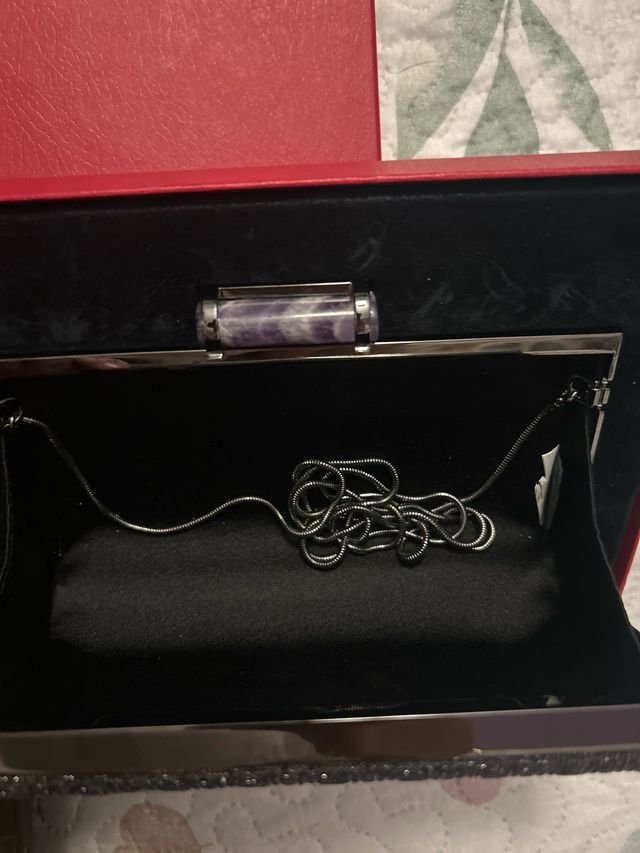 Bolso de fiesta Carolina Herrera negro/plata