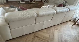 Chaiselonge Natuzzi Piel Blanco. 