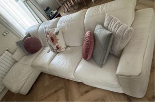Chaiselonge Natuzzi Piel Blanco. 