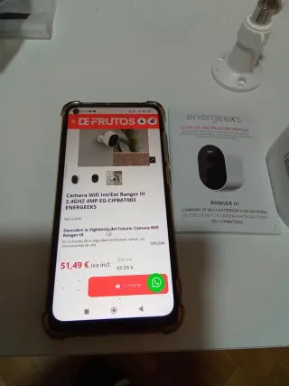 Cámara WiFi Energeeks Ranger 2.4GHz 4MP