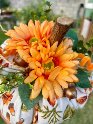 Calabaza artesanal decorativa