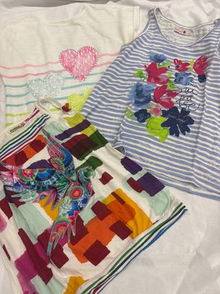 Lote 3 Camisetas Niña Multicolor