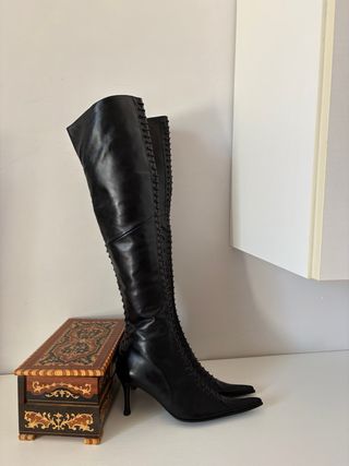 Stivali vera pelle tacco alto 35 super sexy vintvi