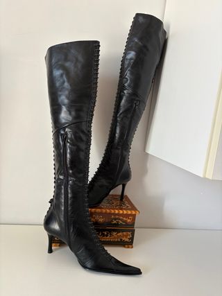 Stivali vera pelle tacco alto 35 super sexy vintvi