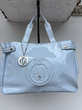 Borsa Armani Jeans Azzurra Vernice