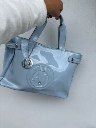 Borsa Armani Jeans Azzurra Vernice