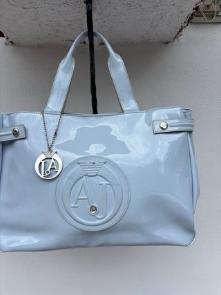 Borsa Armani Jeans Azzurra Vernice