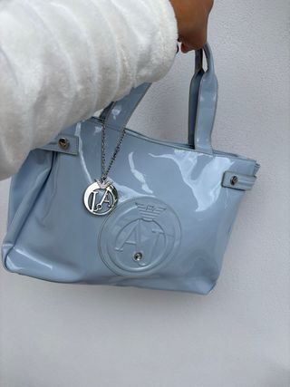 Borsa Armani Jeans Azzurra Vernice