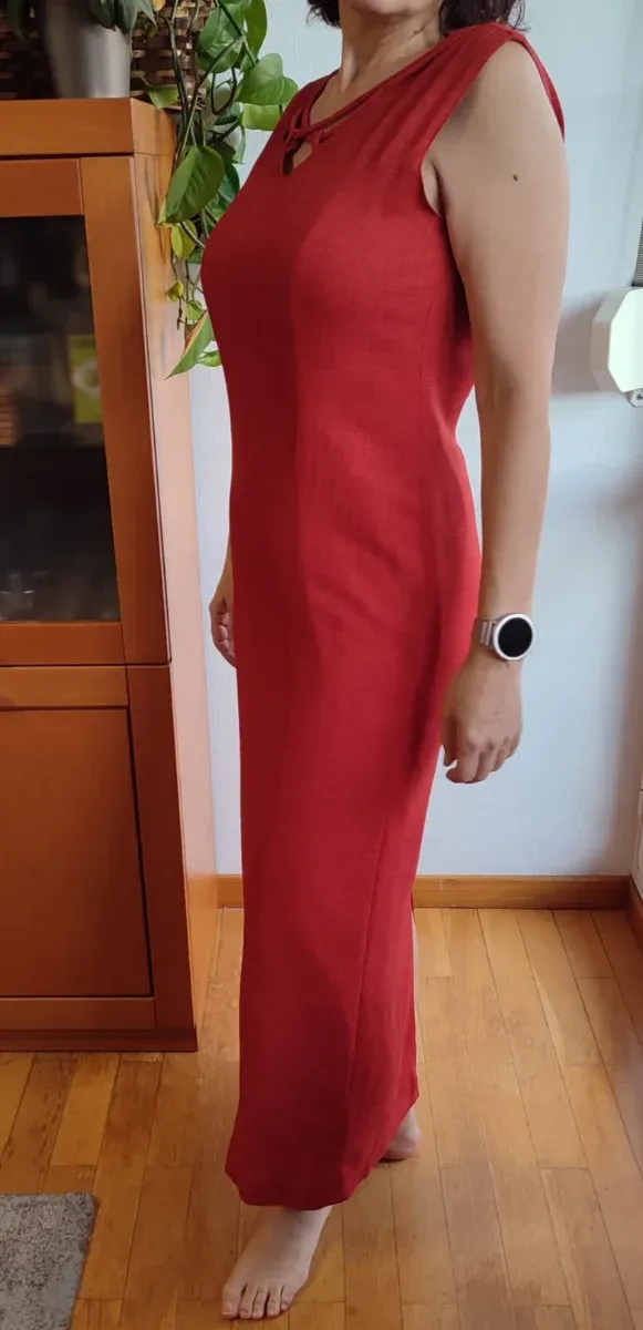 Vestido Paz Torras Rojo Talla 42