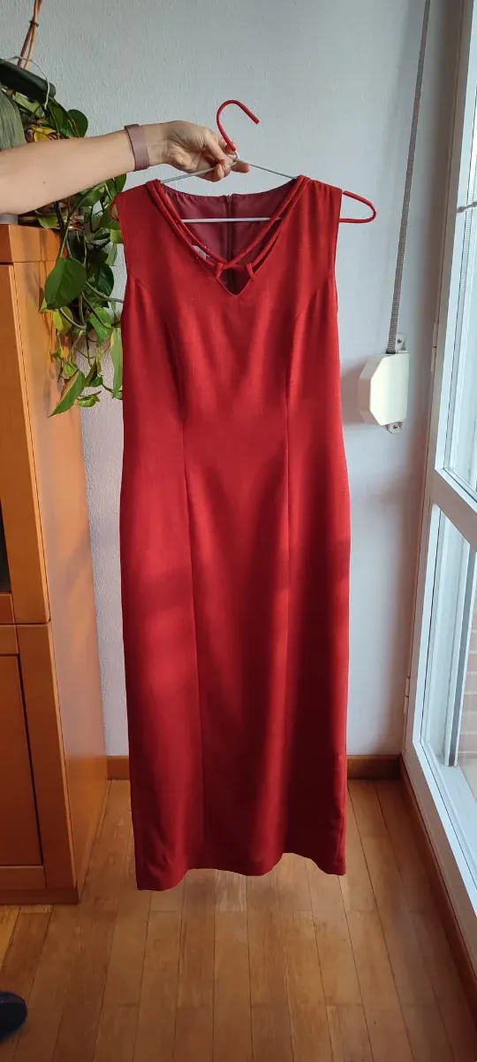 Vestido Paz Torras Rojo Talla 42