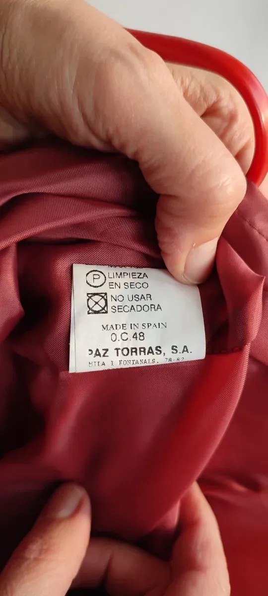 Vestido Paz Torras Rojo Talla 42