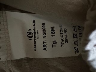 Pantaloncino bimbo beige con laccetto