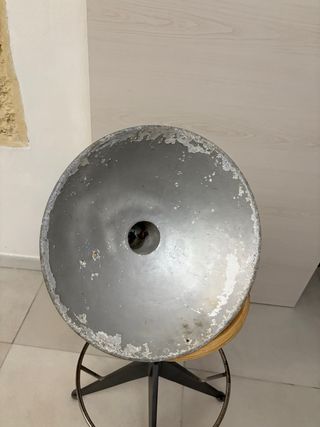 Lampadario industriale vintage grigio metallo