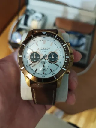 Reloj Viceroy Cronógrafo Dorado y Marrón