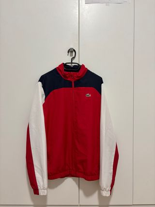 Chaqueta Deportiva Lacoste Roja y Blanca