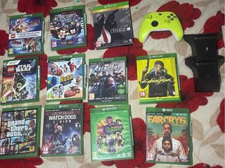 Confezione da 11 videogiochi Xbox One e un controller 