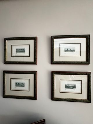 Conjunto de 4 grabados decorativos