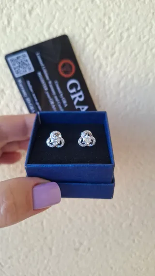 Pendientes Moissanita GRA Plata