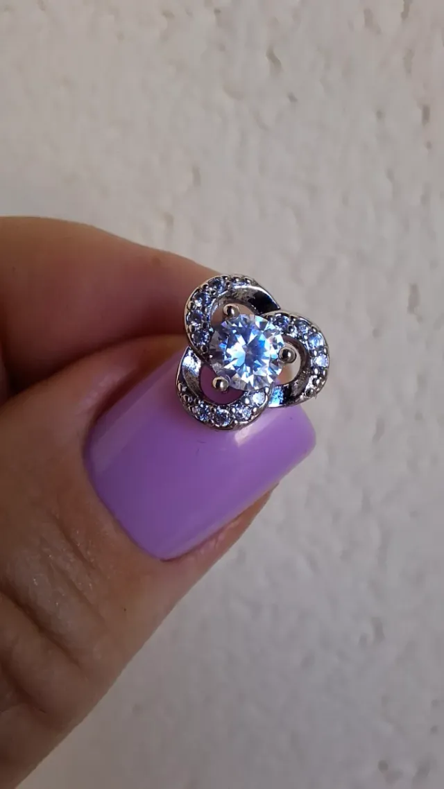 Pendientes Moissanita GRA Plata