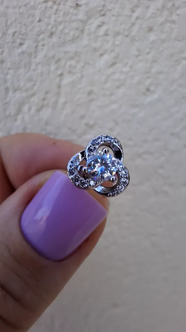 Pendientes Moissanita GRA Plata