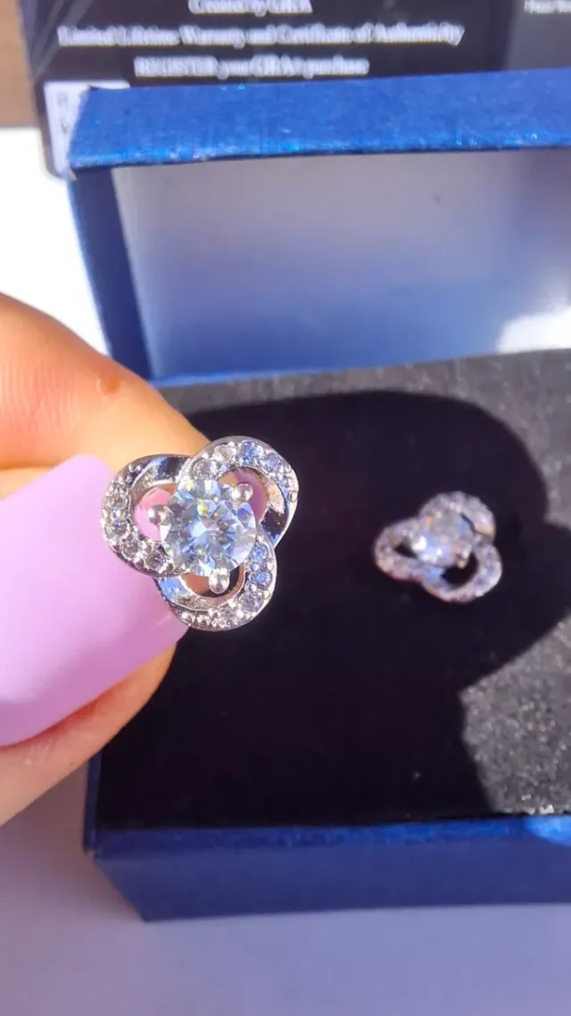 Pendientes Moissanita GRA Plata