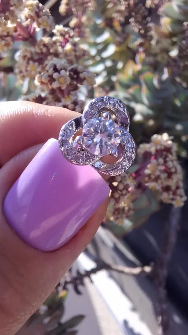 Pendientes Moissanita GRA Plata