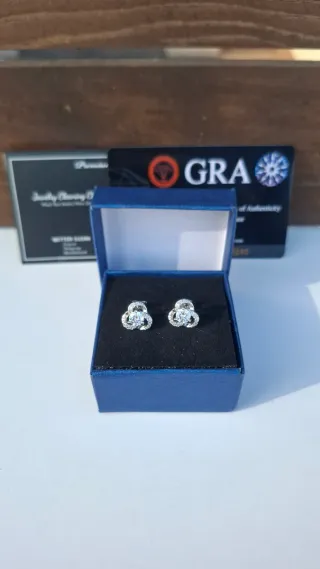 Pendientes Moissanita GRA Plata
