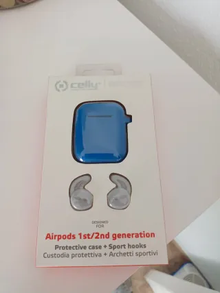 Funda Celly para Airpods 1ª/2ª Gen + Ganchos