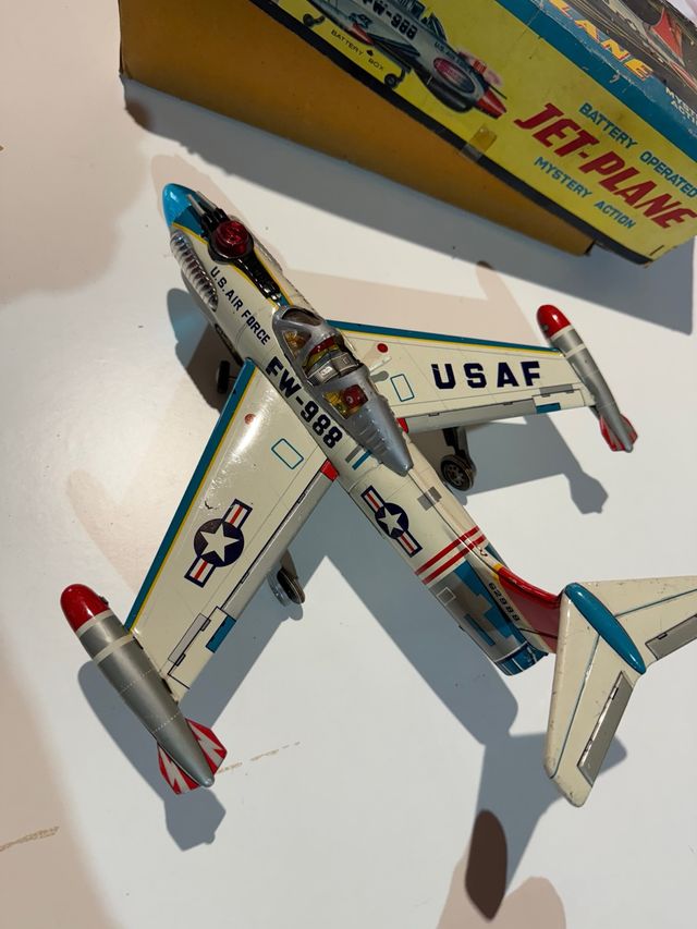 Avión Jet-Plane USAF Juguete Antiguo