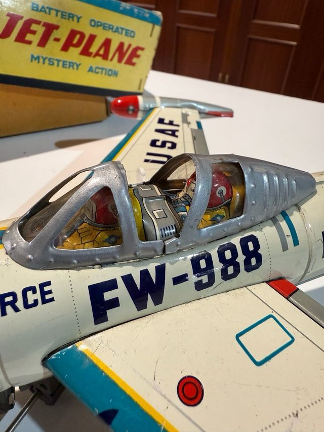 Avión Jet-Plane USAF Juguete Antiguo