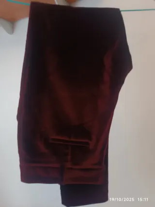 Pantalones de terciopelo morado