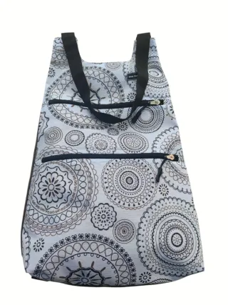 Mochila Mandalas Marrón Semi-impermeable