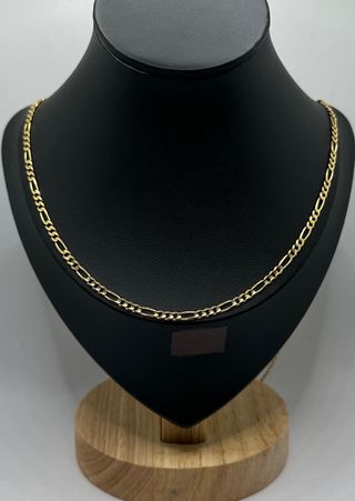 Cadena Figaro de oro de 18k, 11.48 g, 62 cm.