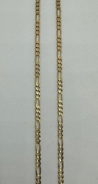 Cadena Figaro de oro de 18k, 11.48 g, 62 cm.