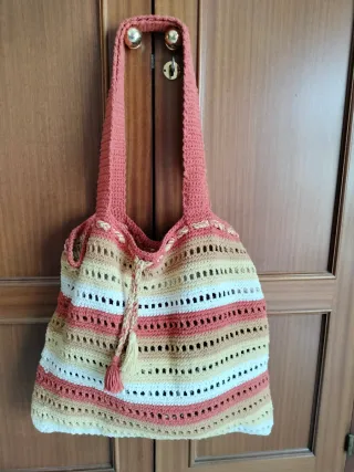 Bolso de crochet artesanal