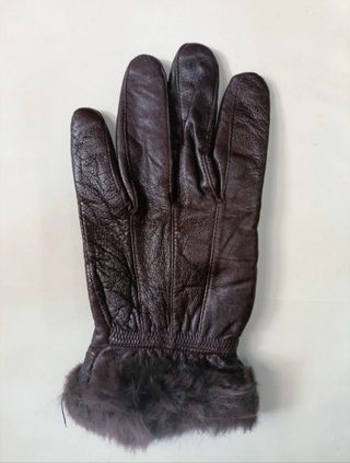 Guantes de piel mujer L/XL con pelo