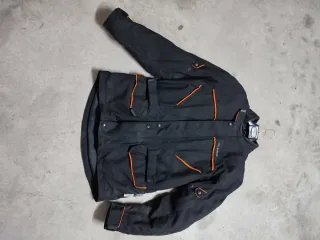 Chaqueta Moto Cordura Negra Naranja