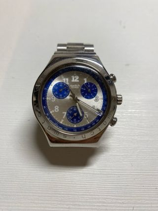 Reloj Swatch Irony Cronógrafo Azul/Plata